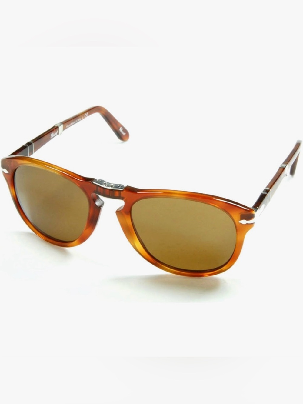 Persol PO0714 sunglasses foldable men’s light Havana crystal brown
